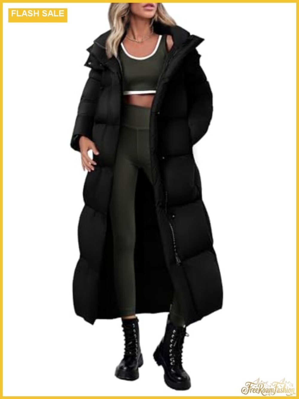 PRETTYGARDEN Women's Hooded Long Puffer Coat Winter Thickened Down Jacket